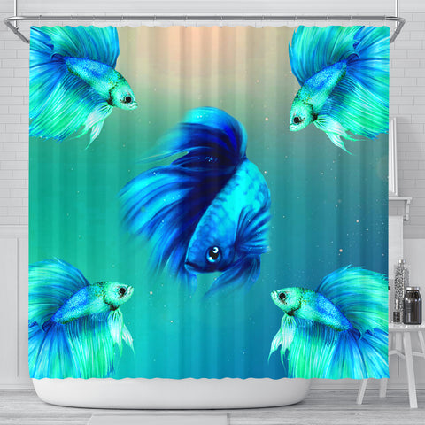 Betta Fish Print Shower Curtains