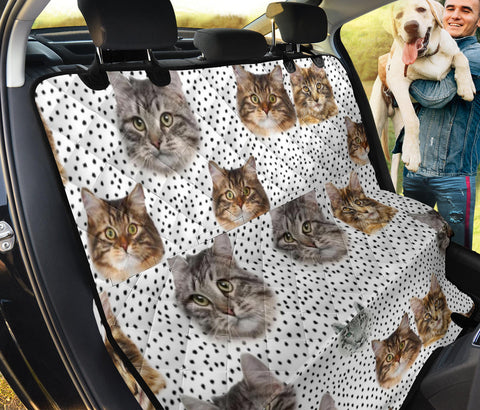 Siberian Cat face Print Pet Seat Covers