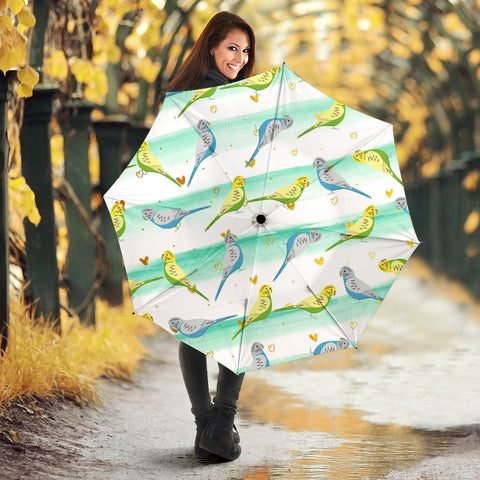 Budgerigar Parrot Print Umbrellas