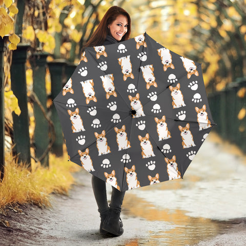 Pembroke Welsh Corgi Patterns Print Umbrellas