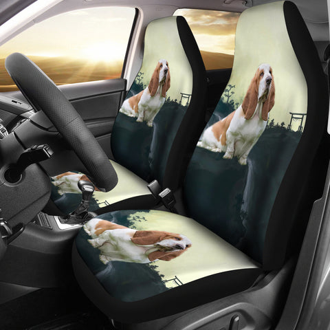 Basset Hound Dog Print Car Seat Covers