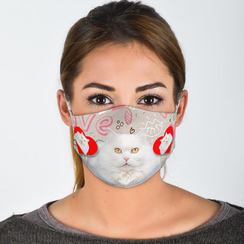 Turkish Angora Cat Print Face Mask