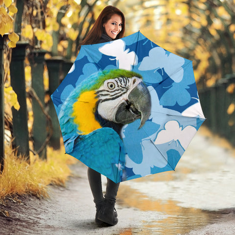 Blue And Yellow Macaw Parrot Print Umbrellas
