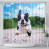 Awesome Boston Terrier Print Shower Curtains