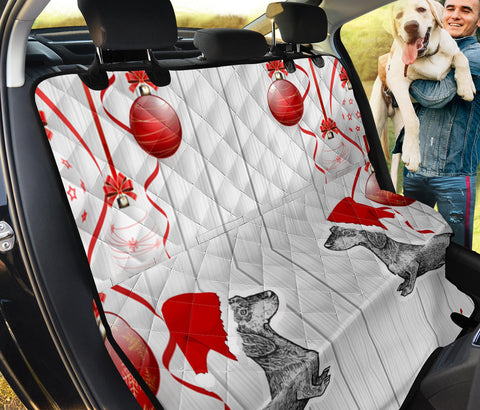 Dachshund Christmas Print Pet Seat Covers