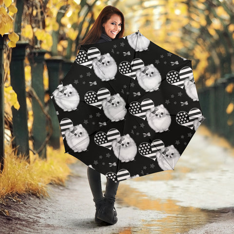 Cute Pomeranian Dog Print Umbrellas