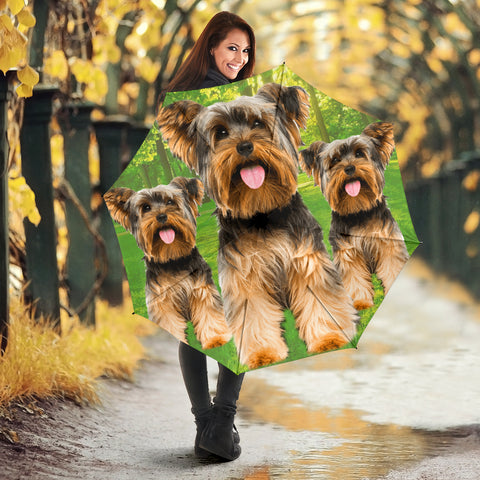 Lovely Yorkshire Terrier Dog Print Umbrellas