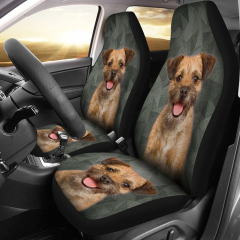 Border Terrier Print Car Seat Covers