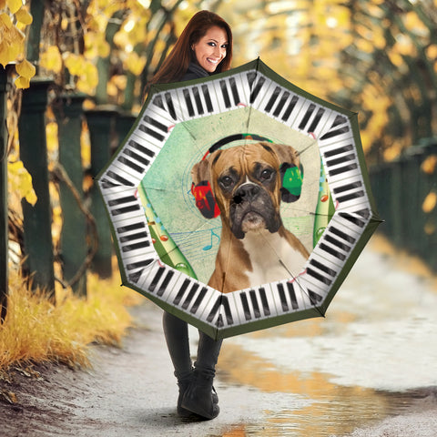 Cute Boxer Dog Print Umbrellas