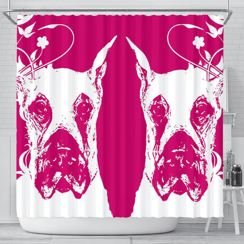 Great Dane Dog Print Shower Curtain