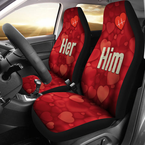 Him & Her Valentine's Day Special Car Seat Cover Seat