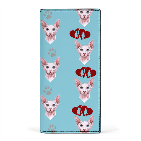 Sphynx Cat Print Women's Leather Wallet