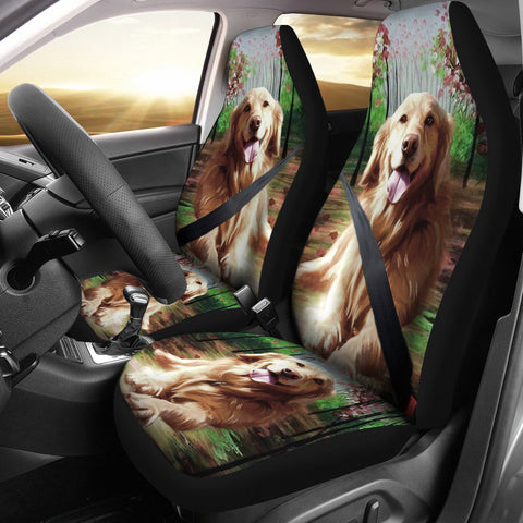 Golden Retriever Art Print Car Seat Covers