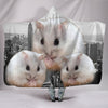 Cute Chinese Hamster Print Hooded Blanket