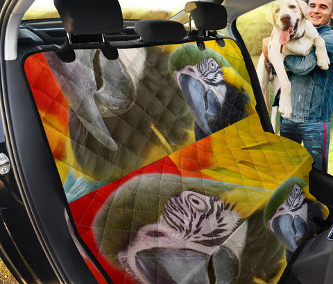 Blue and Yellow Macaw Print Pet Seat Covers