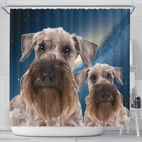 Cesky Terrier Print Shower Curtains