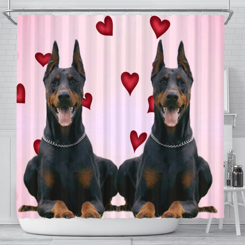 Amazing Doberman Pinscher Dog Print Shower Curtain