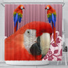 Scarlet macaw Parrot Print Shower Curtain