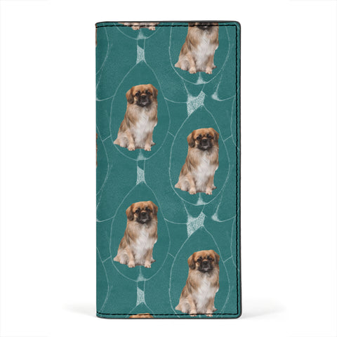 Tibetan Spaniel dog Patterns Print Women's Leather Wallet