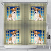 Jack Russell Terrier Print Shower Curtain