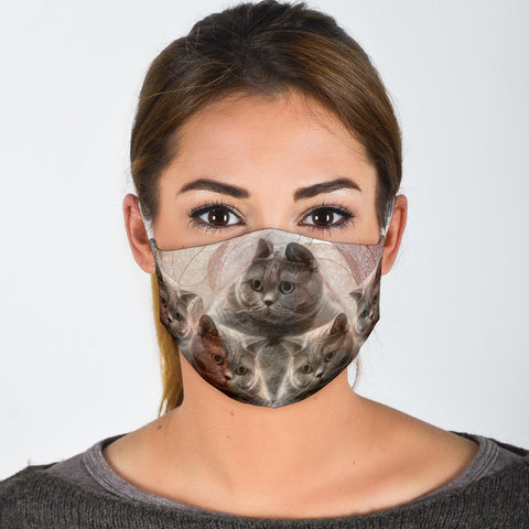 British Shorthair Cat Print Face Mask