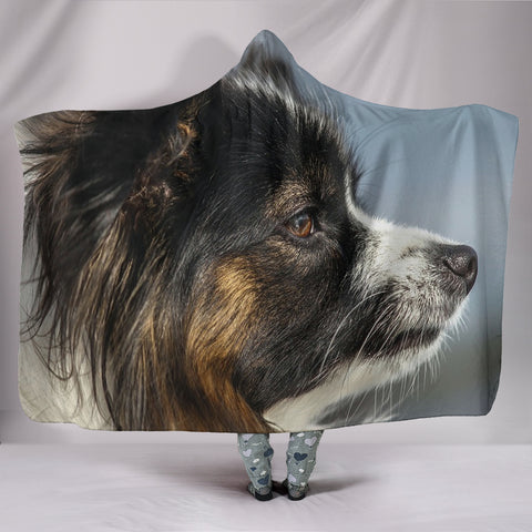 Amazing Papillon Dog Print Hooded Blanket