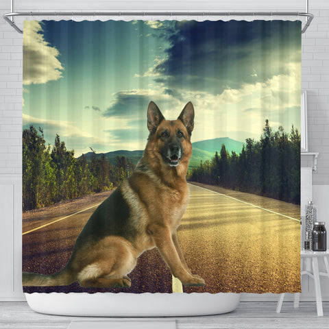 Amazing German Shepherd Print Shower Curtains