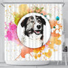 Colorful Aidi Dog Print Shower Curtain