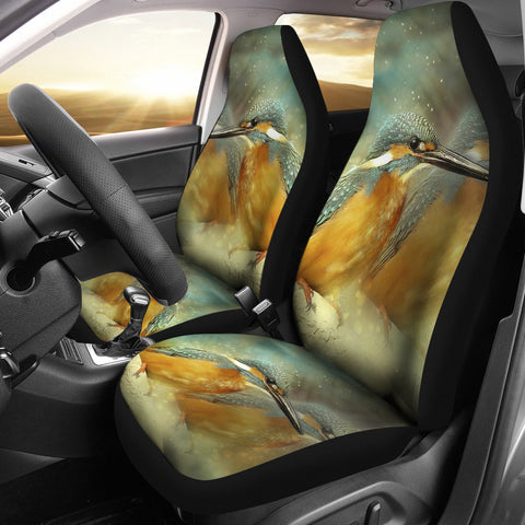 Kingfisher Bird Art Print Car Seat Covers