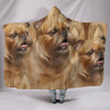 Brussels Griffon Dog Print Hooded Blanket