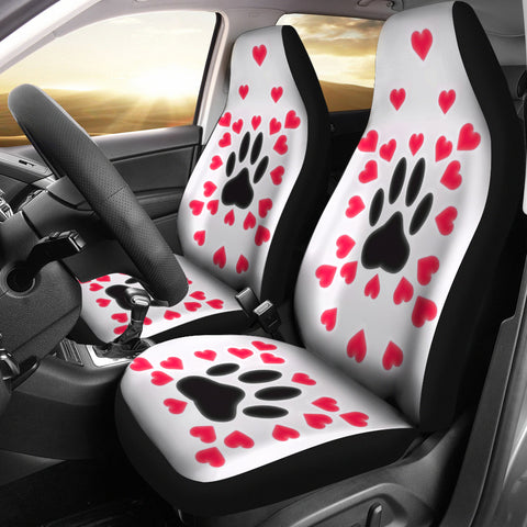 Paws With Love Print Car Seat Covers