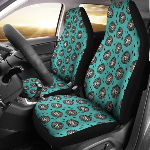 Funny Lion Pattern Print Car Seat Covers