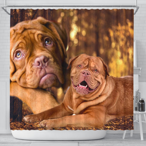 Dogue De Bordeaux Print Shower Curtains