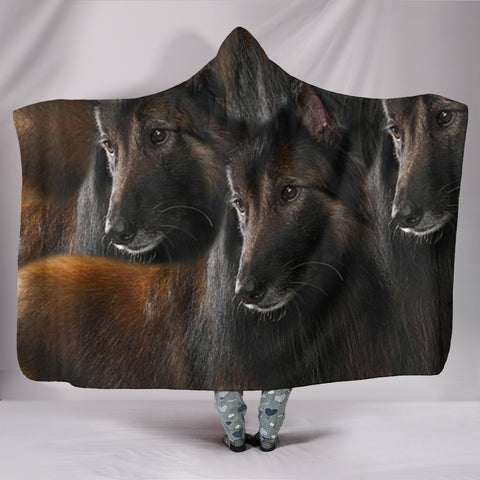 Amazing Belgian Tervuren Dog Print Hooded Blanket