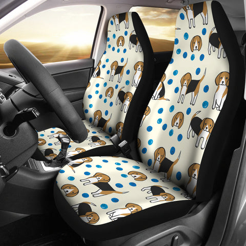 Cute Beagle Patterns Print Car Seat Covers