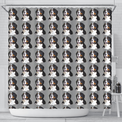 Greater Swiss Mountain Dog Pattern Print Shower Curtains