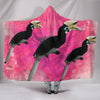 African Pied Hornbill Bird Print Hooded Blanket