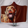 Chesapeake Bay Retriever Dog Print On Red Hooded Blanket