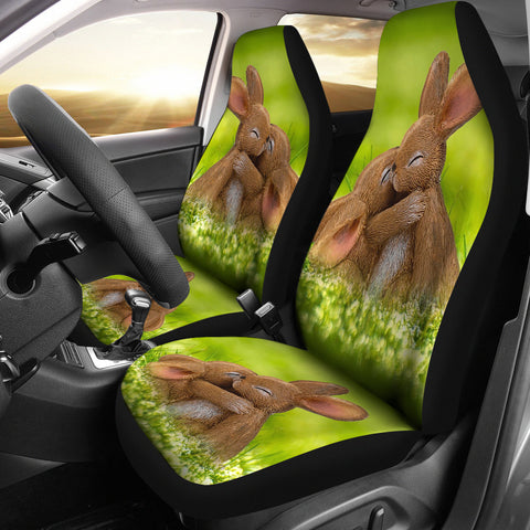 Cute Easter Bunny Print Car Seat Covers