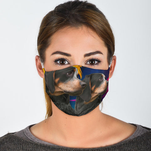 Cute Bluetick Coonhound Print Face Mask
