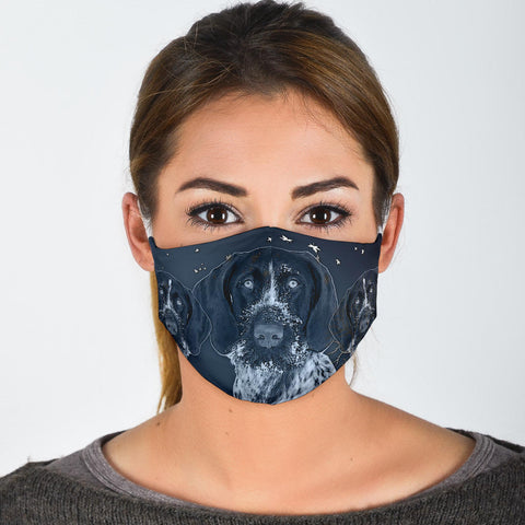 Cute German Wirehaired Pointer Print Face Mask