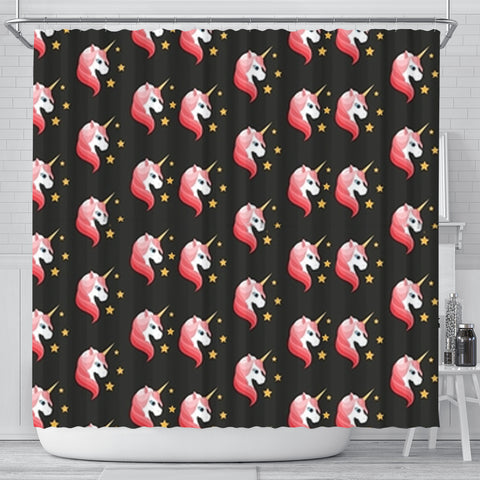 Unicorn Patterns Print Shower Curtain