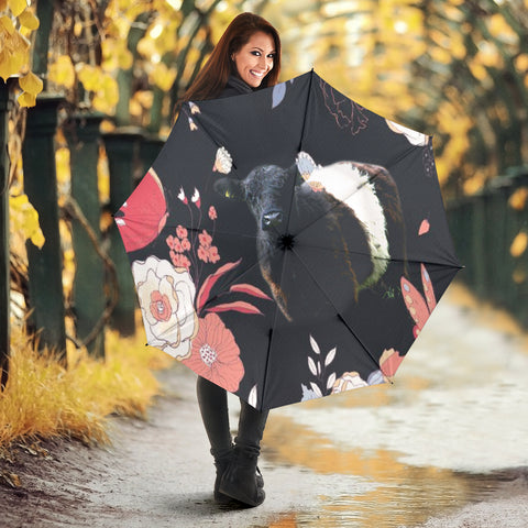 Cute Lakenvelder cattle (Cow) Print Umbrellas