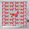 Dandie Dinmont Terrier Dog Art Print Shower Curtains