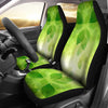 Green Leaves Print Car Seat Covers