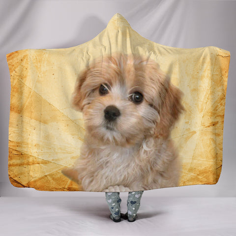 Lovely Cavapoo Dog Print Hooded Blanket