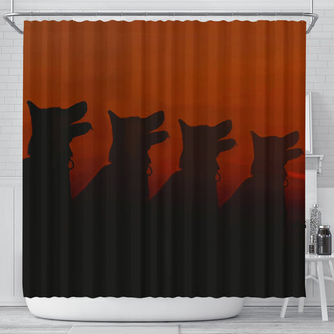 Amazing German Shepherd Dog Shadow Art Print Shower Curtains