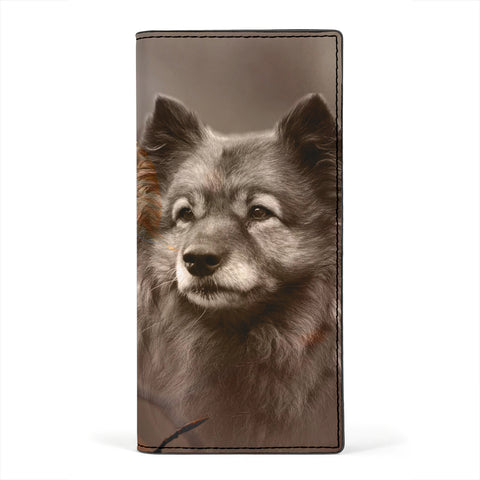 Keeshond Print Women's Leather Wallet