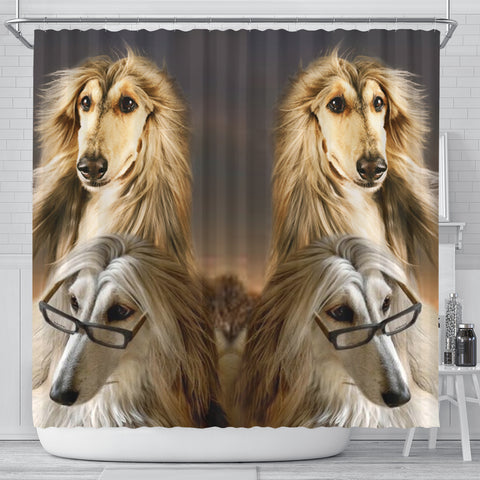 Afghan Hound Dog Print Shower Curtain