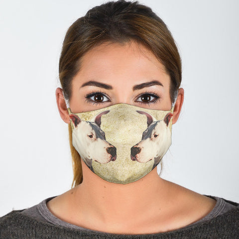 Cute Pit Bull Terrier Print Face Mask